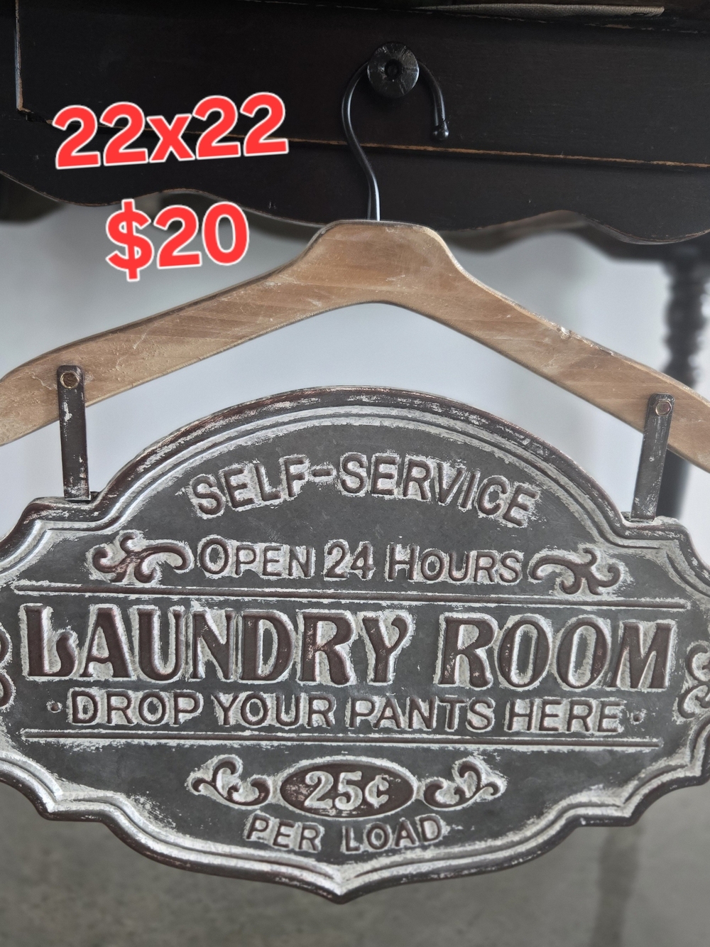 Gray 'Laundry Room' Wall Sign - Rustic Home Accent